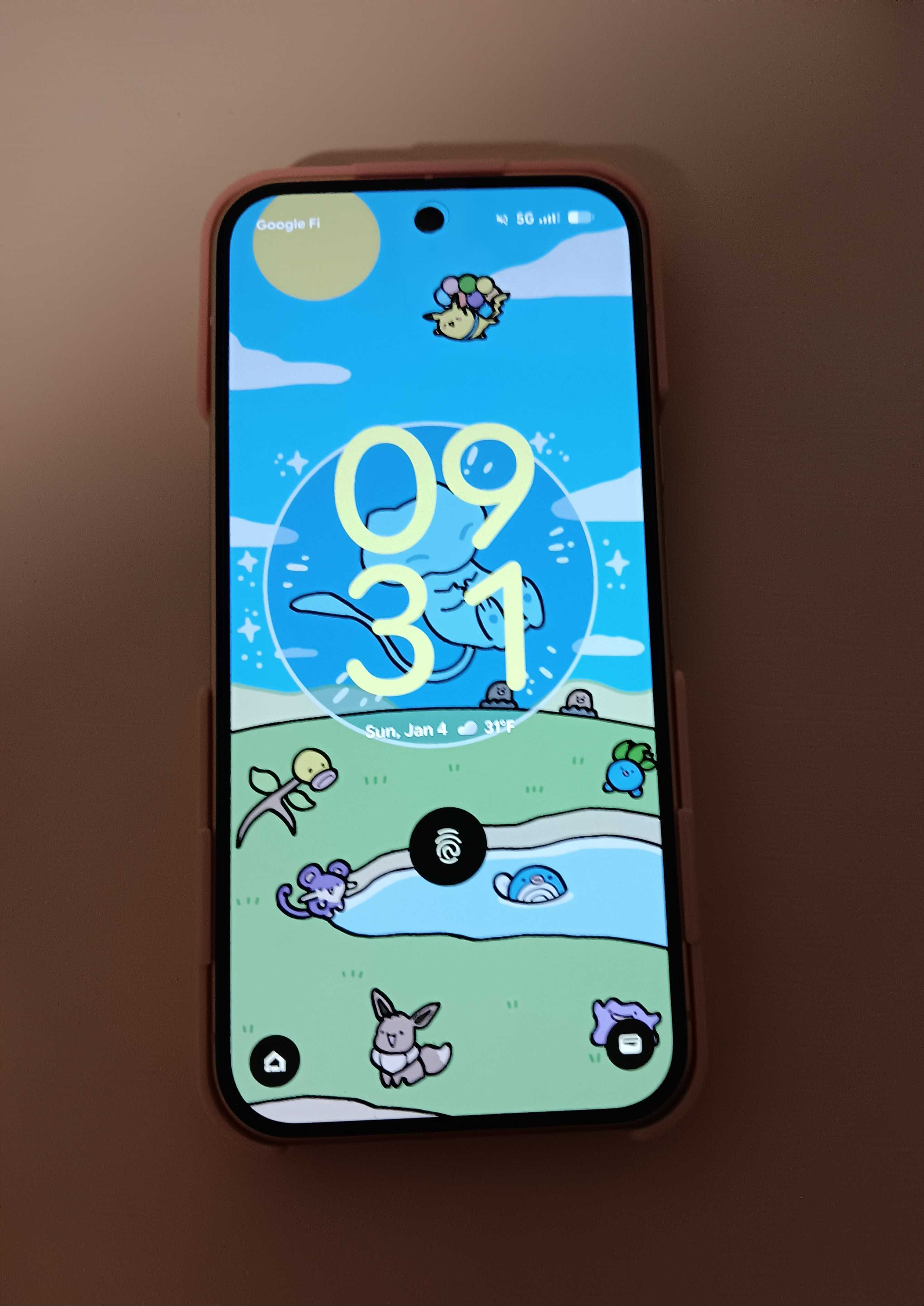 Picture of phone right way up